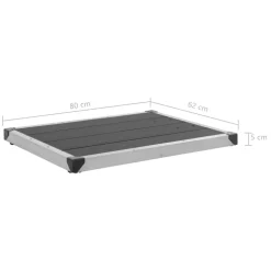 vidaXL havebruser med grå bund 220 cm rustfrit stål
