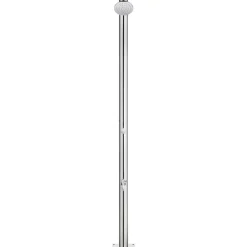 vidaXL havebruser med grå bund 220 cm rustfrit stål