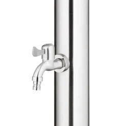 vidaXL havebruser med grå bund 220 cm rustfrit stål