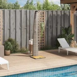 vidaXL havebruser 55x60x224 cm polyrattan og akacietræ grå