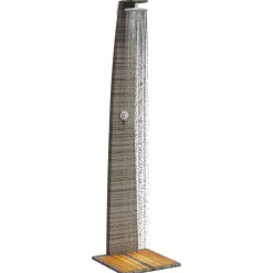 vidaXL havebruser 55x60x224 cm polyrattan og akacietræ grå