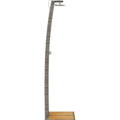 vidaXL havebruser 55x60x224 cm polyrattan og akacietræ grå