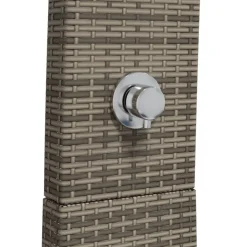 vidaXL havebruser 55x60x224 cm polyrattan og akacietræ grå