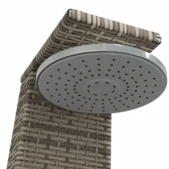vidaXL havebruser 55x60x224 cm polyrattan og akacietræ grå