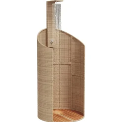 vidaXL havebruser 100x100x241,5 cm polyrattan og akacietræ beige
