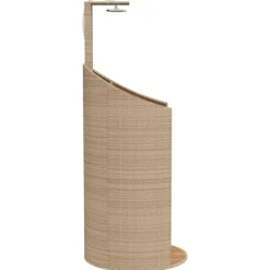 vidaXL havebruser 100x100x241,5 cm polyrattan og akacietræ beige