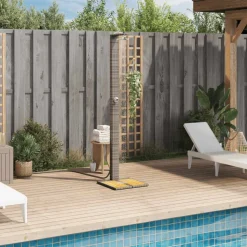 vidaXL havebruser 50x55x224 cm polyrattan og akacietræ grå