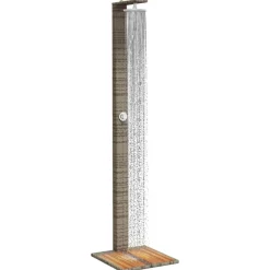 vidaXL havebruser 50x55x224 cm polyrattan og akacietræ grå