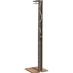 vidaXL havebruser 50x55x224 cm polyrattan og akacietræ grå