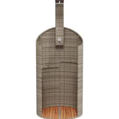 vidaXL havebruser 100x100x241,5 cm polyrattan og akacietræ grå