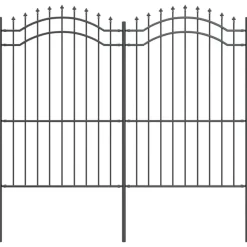 vidaXL Havehegn Woerden Grå 240 x 215 cm Pulverlakeret Stål