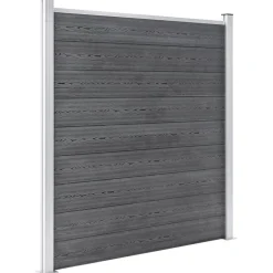 vidaXL havehegn WPC 1737 x 186 cm grå