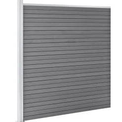 vidaXL havehegn WPC 872 x 186 cm grå