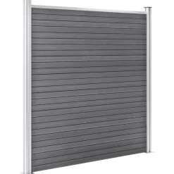 vidaXL havehegn WPC 353 x 186 cm grå