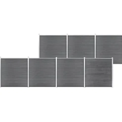 vidaXL havehegn WPC 1218 x 186 cm grå