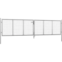 vidaXL havelåge galvaniseret stål 400x75 cm sølv