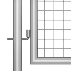vidaXL havelåge galvaniseret stål 400x75 cm sølv