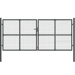 vidaXL havelåge i net antracitgrå 300x125 cm galvaniseret stål
