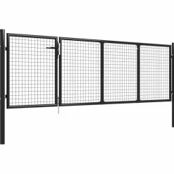 vidaXL havelåge stål 350x75 cm antracitgrå
