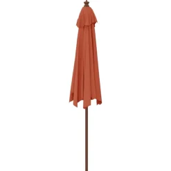 vidaXL haveparasol med træstang 299x240 cm terrakotta
