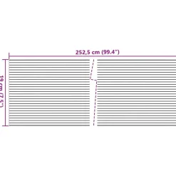 vidaXL haveskærme 10 stk. 252,5x19 cm PVC grå