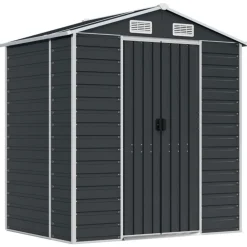 vidaXL haveskur 191x130x198 cm galvaniseret stål antracitgrå