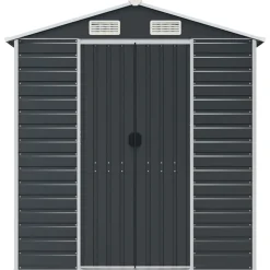 vidaXL haveskur 191x130x198 cm galvaniseret stål antracitgrå