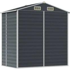 vidaXL haveskur 191x130x198 cm galvaniseret stål antracitgrå