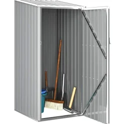 vidaXL haveskur 87x98x159 cm galvaniseret stål grå