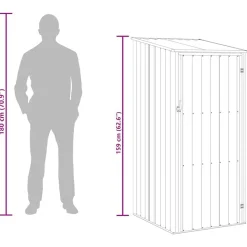 vidaXL haveskur 87x98x159 cm galvaniseret stål grå