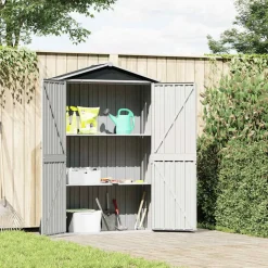 vidaXL haveskur 116x45x175 cm galvaniseret stål antracitgrå