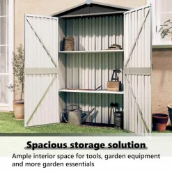 vidaXL haveskur 116x45x175 cm galvaniseret stål antracitgrå