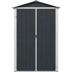 vidaXL haveskur 116x45x175 cm galvaniseret stål antracitgrå