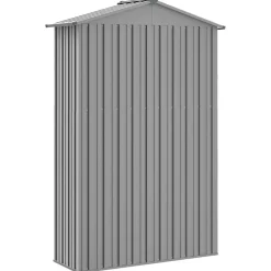 vidaXL haveskur 116x45x175 cm galvaniseret stål grå