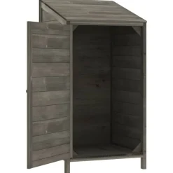 vidaXL haveskur 55x52x112 cm massivt grantræ antracitgrå