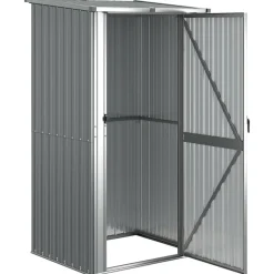 vidaXL haveskur 118,5x97x209,5 galvaniseret stål grå