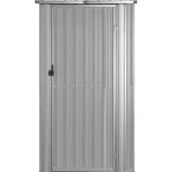 vidaXL haveskur 118,5x97x209,5 galvaniseret stål grå