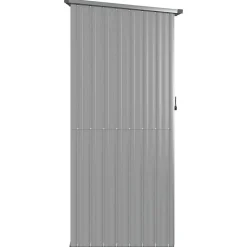 vidaXL haveskur 118,5x97x209,5 galvaniseret stål grå