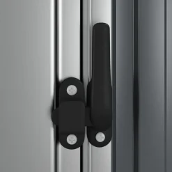 vidaXL haveskur 118,5x97x209,5 galvaniseret stål grå