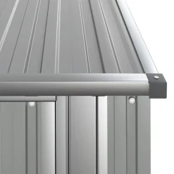 vidaXL haveskur 118,5x97x209,5 galvaniseret stål grå