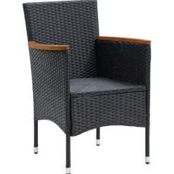 vidaXL havestole 4 stk. polyrattan sort