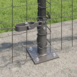 vidaXL Hegn med post Grå 0,4 x 10 m Stål og PVC