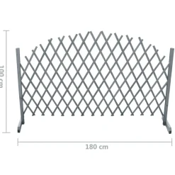 vidaXL hegnsespalier 1,8x1 m massivt fyrretræ grå