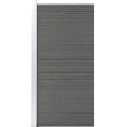 vidaXL hegnspanel 95x186 cm WPC grå