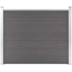 vidaXL hegnspanel 180x146 cm WPC grå