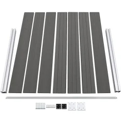 vidaXL hegnspanel 180x146 cm WPC grå