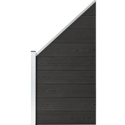 vidaXL hegnspanel 95x(105-180) cm WPC grå