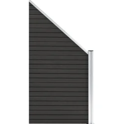 vidaXL hegnspanel 95x(105-180) cm WPC grå