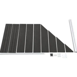 vidaXL hegnspanel 95x(105-180) cm WPC grå
