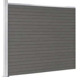 vidaXL hegnspanel 175x146 cm WPC grå